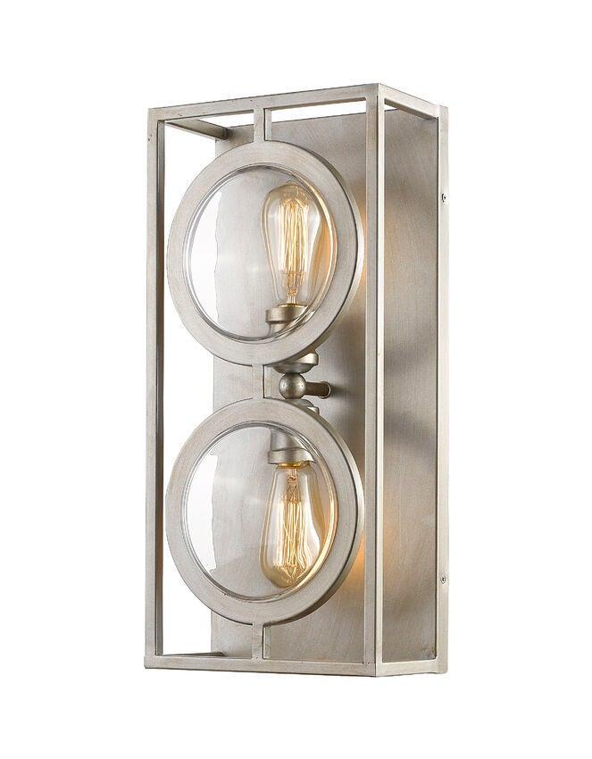 Steel with Porthole Glass Wall Sconce - LV LIGHTING