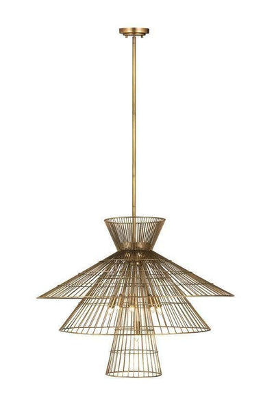 Basket Shade Chandelier - LV LIGHTING