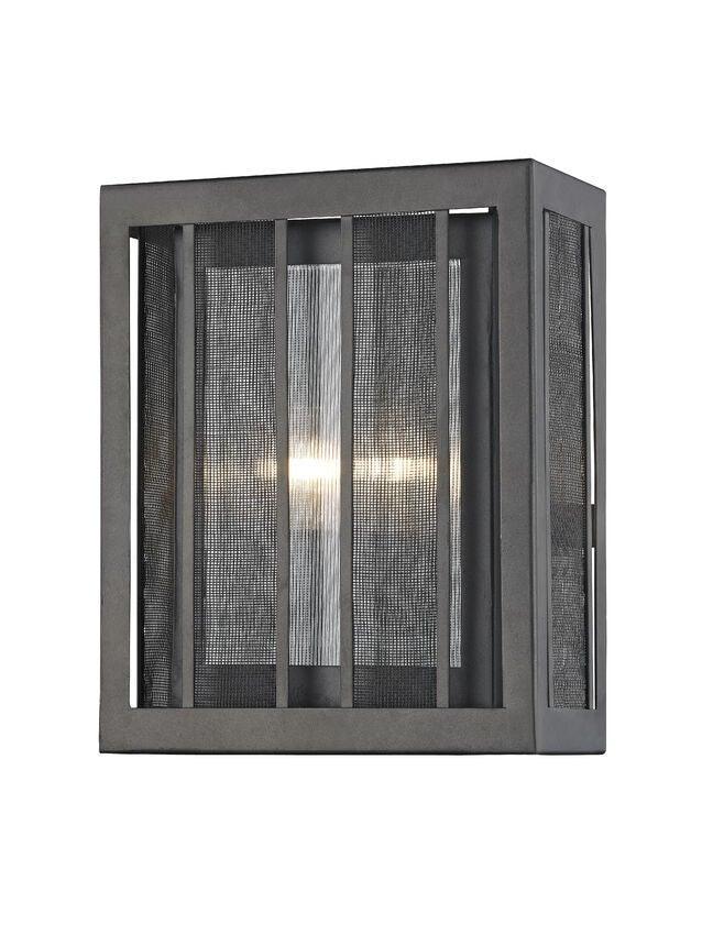 Bronze with Clear Reeded Glass Shade Wall Sconce - LV LIGHTING