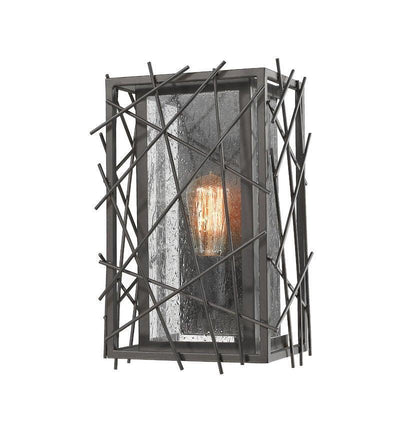 Bronze with Clear Water Droplet Glass Shade Wall Sconce - LV LIGHTING