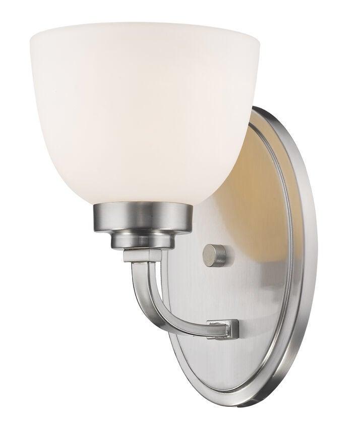 Steel Curve Arm with Glass Shade Single Light Wall Sconce - LV LIGHTING