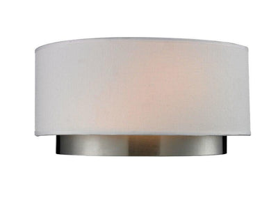 Steel with Cylindrical Drum Fabric Shade Wall Sconce - LV LIGHTING