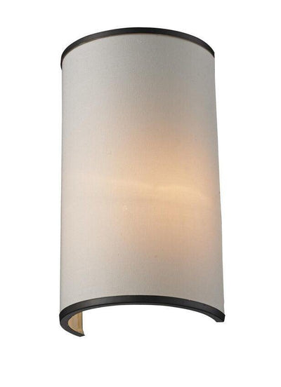 Steel with Fabric Shade Round Wall Sconce - LV LIGHTING