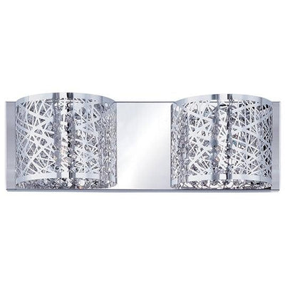Steel with Crystal Vanity Light - LV LIGHTING