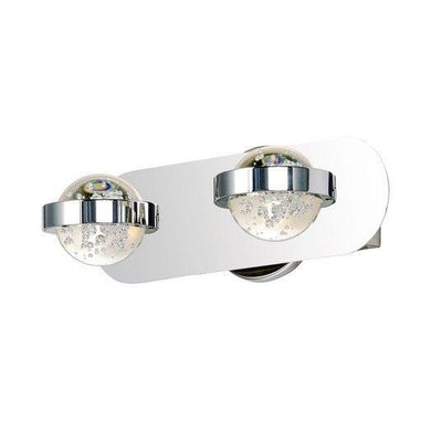 Polished Chrome with Bubble Glass Globe Vanity Light - LV LIGHTING