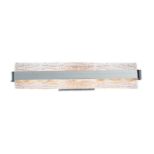 LED Aluminum with Ripple Glass Shade Vanity Light - LV LIGHTING