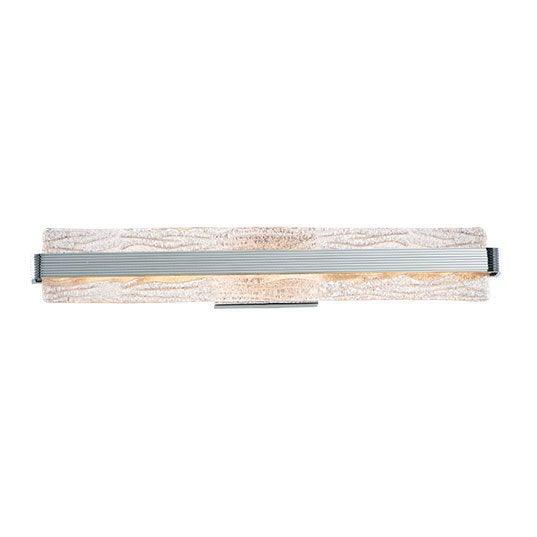 LED Aluminum with Ripple Glass Shade Vanity Light - LV LIGHTING