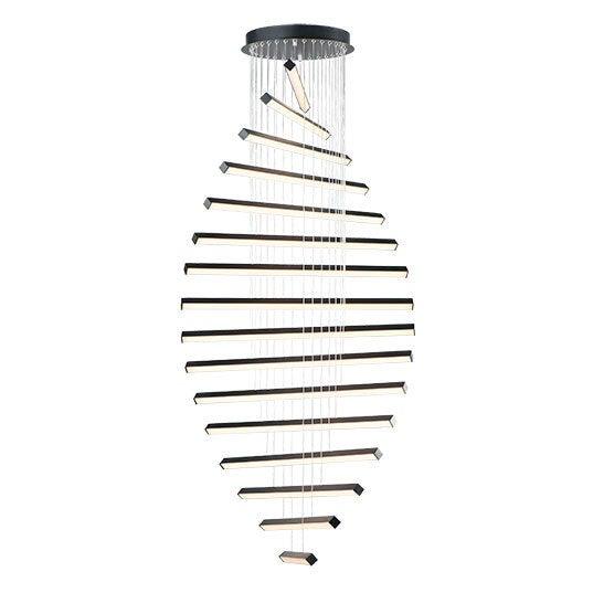 LED Black Minimalist Chandelier - LV LIGHTING
