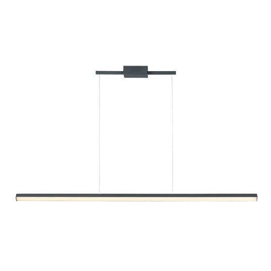 LED Black with Acrylic Shade Linear Single Pendant - LV LIGHTING