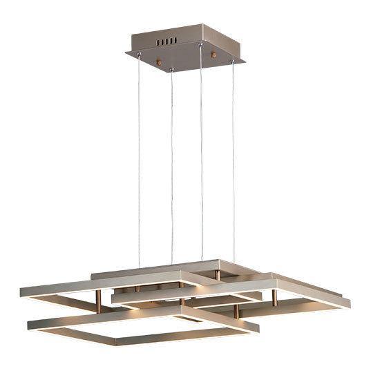 LED with Acrylic Diffuser Multiple Rectangle Chandelier - LV LIGHTING