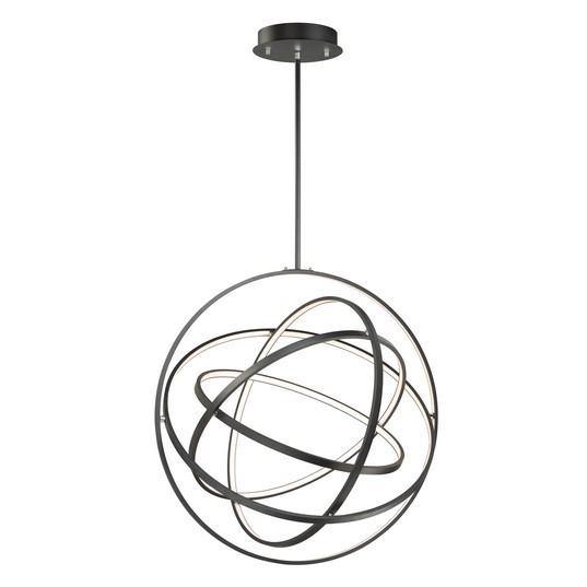 LED Black with Acrylic Diffuser Multiple Ring Chandelier - LV LIGHTING