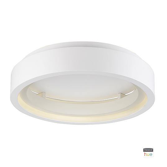 LED Matte White Round Colour Changeable Flush Mount - LV LIGHTING