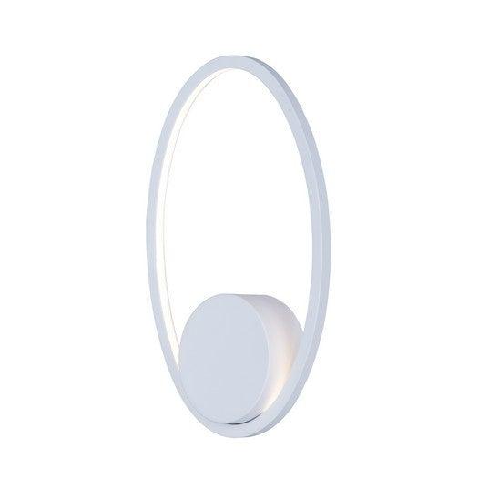 LED Matte White Oval Ring Wall Sconce - LV LIGHTING