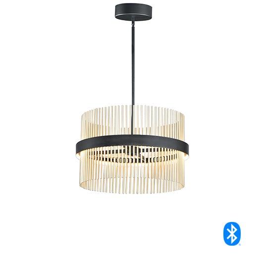 LED Black with Round Tubing  Chandelier - LV LIGHTING