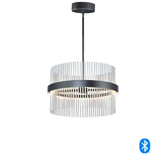 LED Black with Round Tubing  Chandelier - LV LIGHTING