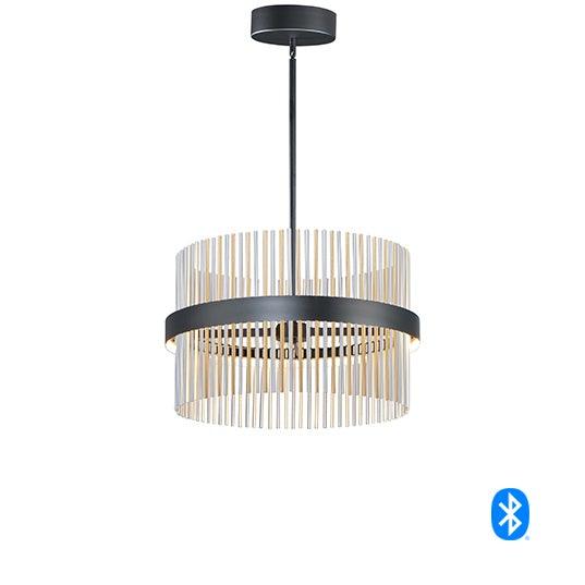 LED Black with Round Tubing  Chandelier - LV LIGHTING