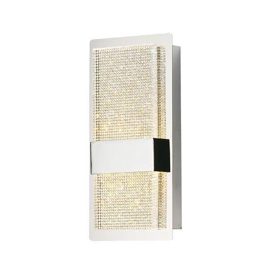 LED Polished Chrome with Miniature Crystal Wall Sconce - LV LIGHTING