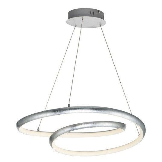 LED Silver Leaf Curved Circle Pendant - LV LIGHTING