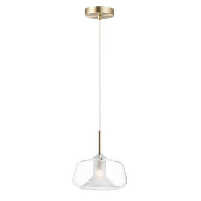 Steel Glass in Glass Single Light Pendant - LV LIGHTING