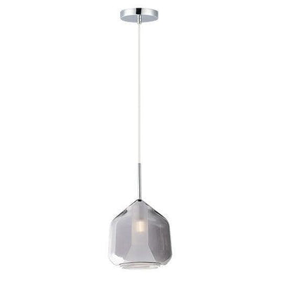 Steel Glass in Glass Single Light Pendant - LV LIGHTING