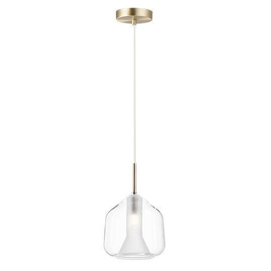 Steel Glass in Glass Single Light Pendant - LV LIGHTING