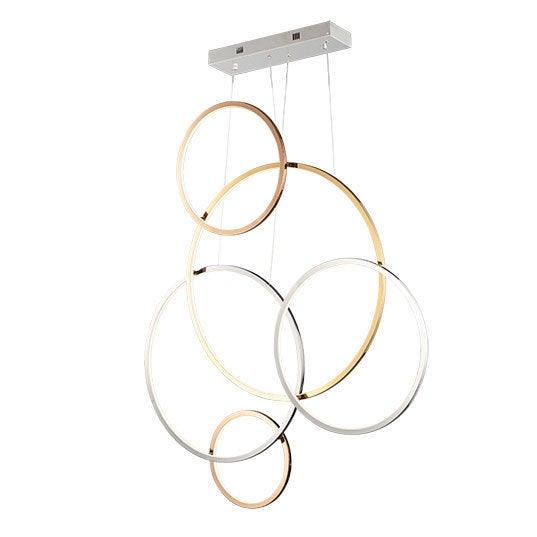 LED Multi Colour Large 5 Ring Pendant - LV LIGHTING