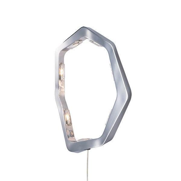 LED Polished Chrome Irregular Shaped Ring Wall Sconce - LV LIGHTING