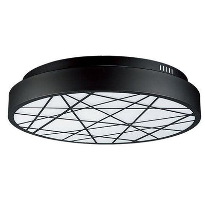 LED Black with Arcylic Lens Round Flush Mount - LV LIGHTING