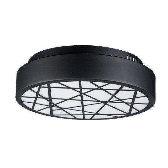 LED Black with Arcylic Lens Round Flush Mount - LV LIGHTING