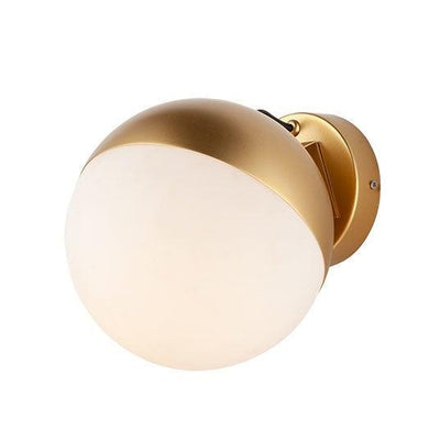 LED Aluminum with Satin White Glass Shade Wall Sconce - LV LIGHTING