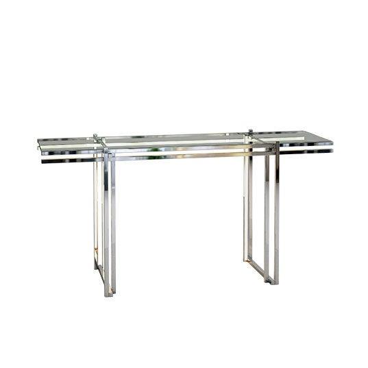 LED Polished Chrome Floor Lamp / Console Table - LV LIGHTING