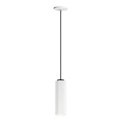 White with Black Concrete Hexagon Cylindrical Pendant - LV LIGHTING