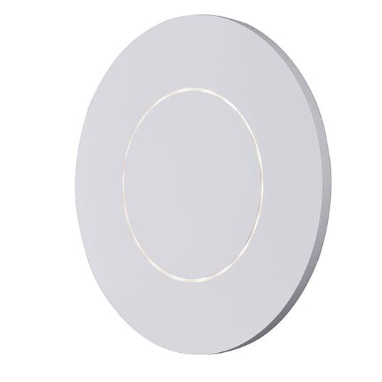 LED White Circle Ring Flat Outdoor Wall Sconce - LV LIGHTING
