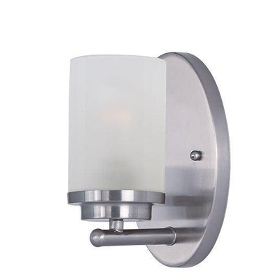Steel with Cylindrical Glass Shade Single Light Wall Sconce - LV LIGHTING
