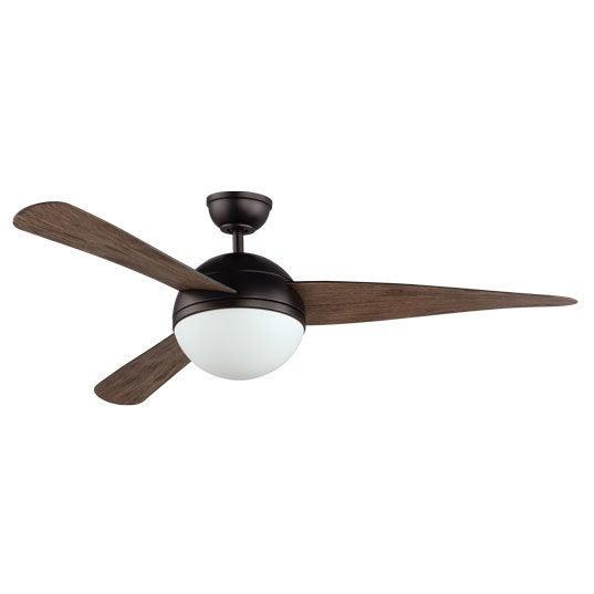 LED Metal with Frosted Shade and ABS Blade Ceiling Fan - LV LIGHTING