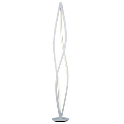 LED Matte White Twisted Channel Design Floor Lamp - LV LIGHTING