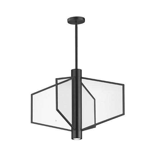 LED Translucent Acrylic Panels Attached with Cylindrical Tube Pendant - LV LIGHTING