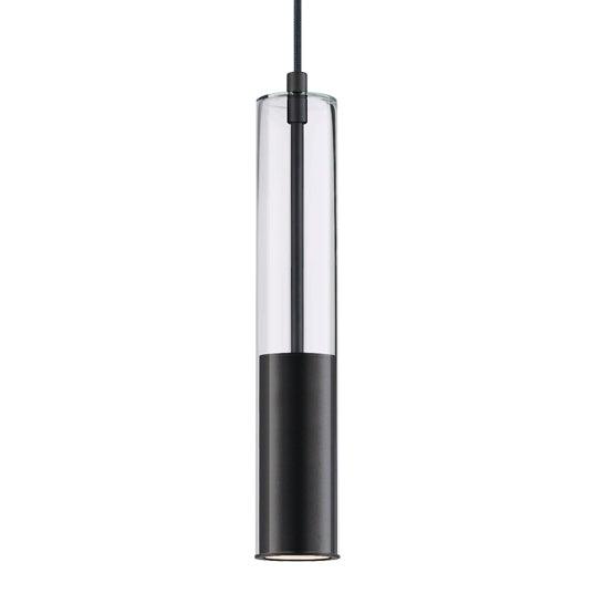 LED Aluminum with Clear Glass Tube Mini Pendant - LV LIGHTING
