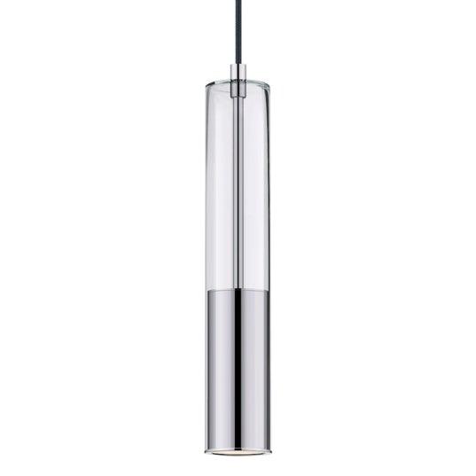 LED Aluminum with Clear Glass Tube Mini Pendant - LV LIGHTING