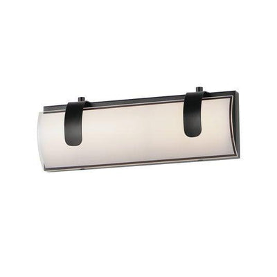 LED with Curve Satin White Glass Vanity Light - LV LIGHTING