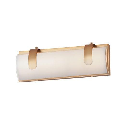 LED with Curve Satin White Glass Vanity Light - LV LIGHTING