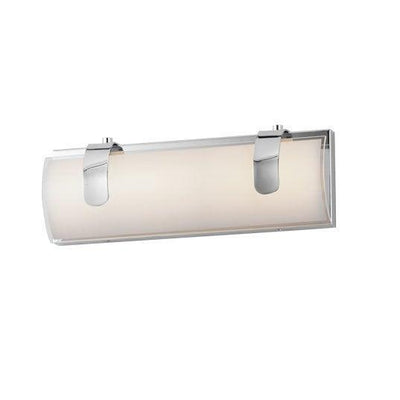 LED with Curve Satin White Glass Vanity Light - LV LIGHTING