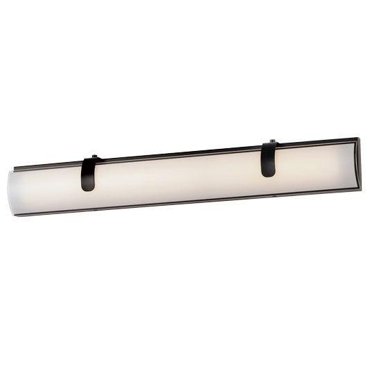 LED with Curve Satin White Glass Vanity Light - LV LIGHTING