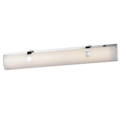 LED with Curve Satin White Glass Vanity Light - LV LIGHTING