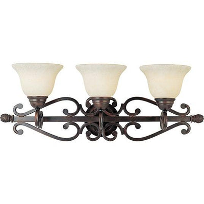 Oil Rubbed Bronze with Frosted Ivory Glass Shade Vanity Light - LV LIGHTING