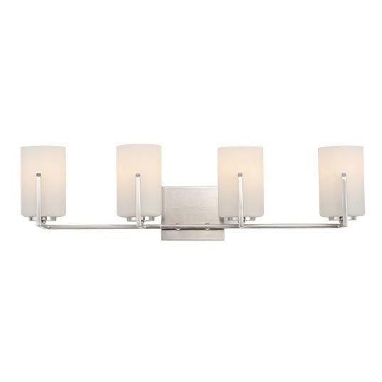 Steel with Satin White Cylindrical Glass Shade Wall Sconce - LV LIGHTING