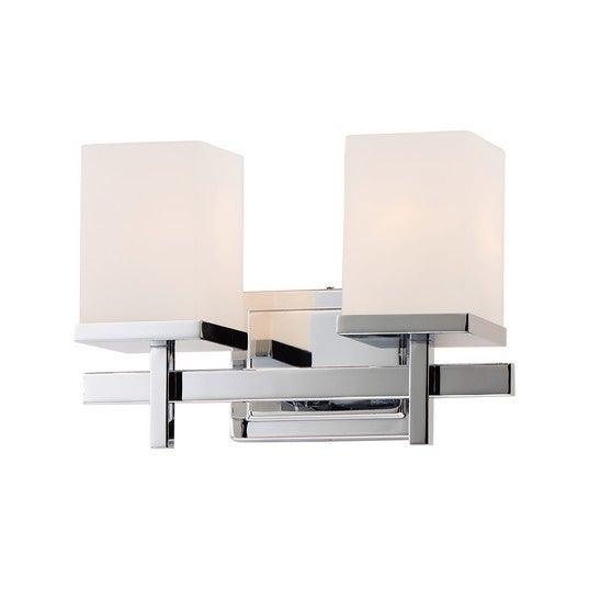 Steel with Rectangle Glass Shade Vanity Light - LV LIGHTING