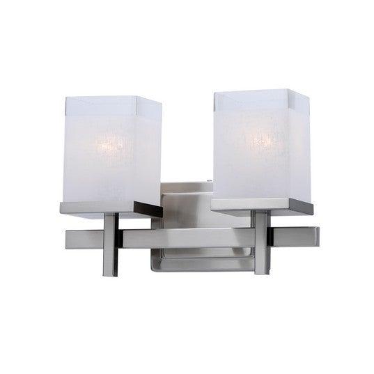 Steel with Rectangle Glass Shade Vanity Light - LV LIGHTING