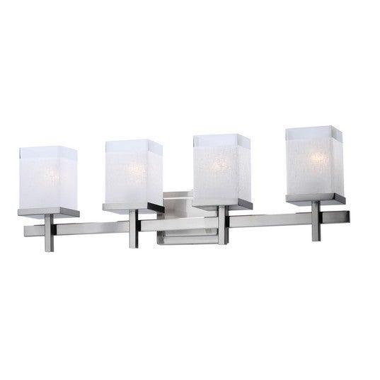 Steel with Rectangle Glass Shade Vanity Light - LV LIGHTING