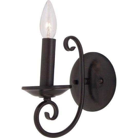 Oil Rubbed Bronze with Curved Arm Wall Sconce - LV LIGHTING